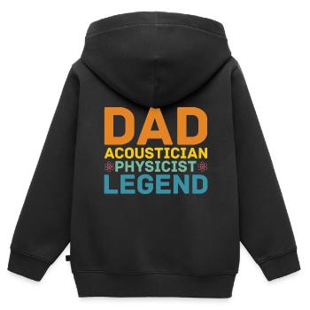 Physicien physicien - Sweat Premium à capuche zippé enfant bio - noir - Dos - AI Model Kid Male (0cm)