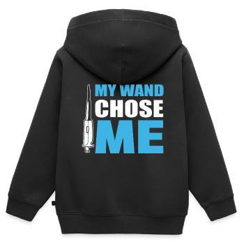 My Wand Chose Me General Internist - Kinder Premium Organic Zip Hoodie - Schwarz - Hinten - AI Model Kid Male (0cm)