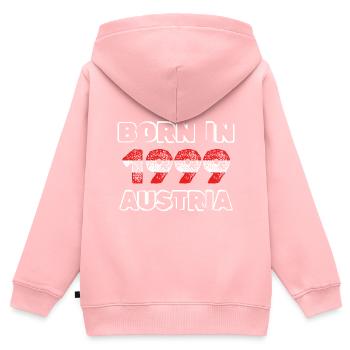 Geboren 1999 - Kinder Premium Organic Zip Hoodie - Rosa - Hinten - AI Model Kid Female (0cm)
