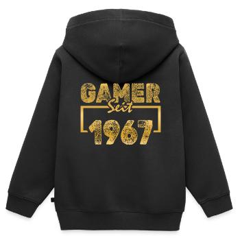 PC 1967 - Kinder Premium Organic Zip Hoodie - Schwarz - Hinten - AI Model Kid Male (0cm)