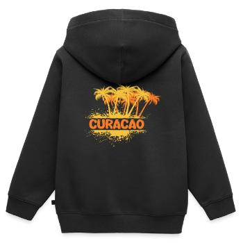 Party Curacao - Kids Premium Organic Zip-up Hoodie - black - Back - AI Model Kid Male (0cm)