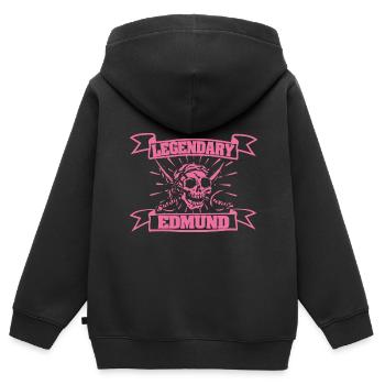 Edmund als Fasching - Kinder Premium Organic Zip Hoodie - Schwarz - Hinten - AI Model Kid Male (0cm)