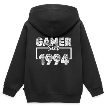 Freak 1994 - Kinder Premium Organic Zip Hoodie - Schwarz - Hinten - AI Model Kid Male (0cm)