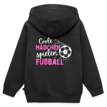 Fußball Mädchen Fußballerin Girls gotta have goals - Kinder Premium Organic Zip Hoodie - Schwarz - Hinten - AI Model Kid Male (0cm)