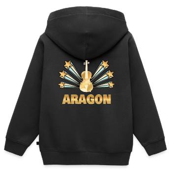 Aragon - Kinder Premium Organic Zip Hoodie - Schwarz - Hinten - AI Model Kid Male (0cm)