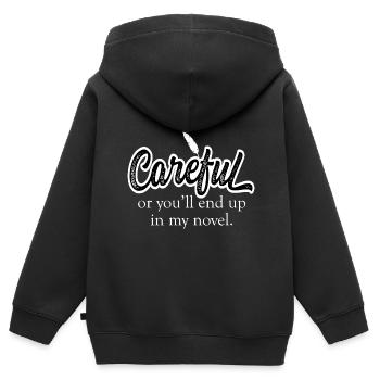 Auf meinem Roman Dichter Gift - Kinder Premium Organic Zip Hoodie - Schwarz - Hinten - AI Model Kid Male (0cm)