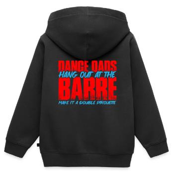 Dance Dads Hang Out At The Barre 3 - Kinder Premium Organic Zip Hoodie - Schwarz - Hinten - AI Model Kid Male (0cm)
