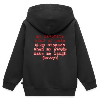 When My Friends Make Me Laugh Too Hard 3 - Kids Premium Organic Zip-up Hoodie - black - Back - AI Model Kid Male (0cm)