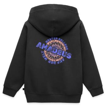 Mitarbeiter Amadeus - Kinder Premium Organic Zip Hoodie - Schwarz - Hinten - AI Model Kid Male (0cm)