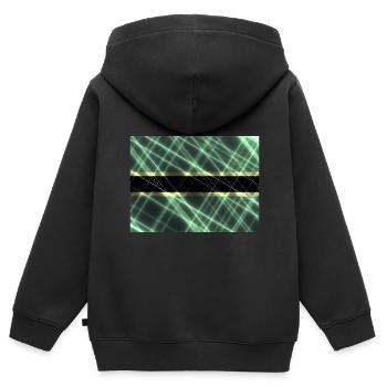 Botswana - Kinder Premium Organic Zip Hoodie - Schwarz - Hinten - AI Model Kid Male (0cm)
