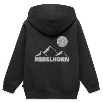 Alpinisme pour copie Escalade Alpinisme - Sweat Premium à capuche zippé enfant bio - noir - Dos - AI Model Kid Male (0cm)