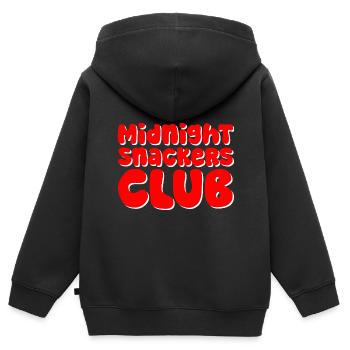 Club de grignotines de minuit - Sweat Premium à capuche zippé enfant bio - noir - Dos - AI Model Kid Male (0cm)