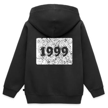 1999 1999 - Sweat Premium à capuche zippé enfant bio - noir - Dos - AI Model Kid Male (0cm)
