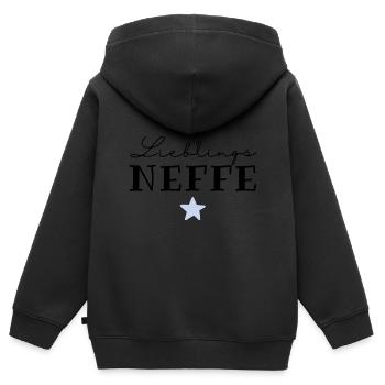 Lieblingsneffe/ bester Neffe / Geburt - Kinder Premium Organic Zip Hoodie - Schwarz - Hinten - AI Model Kid Male (0cm)