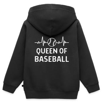 Baseball Spieler Baseball Sprüche Geschenk - Kinder Premium Organic Zip Hoodie - Schwarz - Hinten - AI Model Kid Male (0cm)