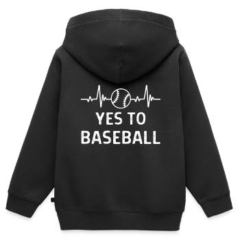 Baseball Spieler Baseball Sprüche Geschenk - Kinder Premium Organic Zip Hoodie - Schwarz - Hinten - AI Model Kid Male (0cm)