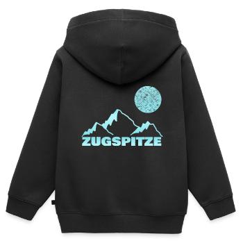 Bergsport Zugspitze - Kinder Premium Organic Zip Hoodie - Schwarz - Hinten - AI Model Kid Male (0cm)