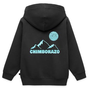 Mountain for chimborazo mountaineering mountaineering - Kids Premium Organic Zip-up Hoodie - black - Back - AI Model Kid Male (0cm)