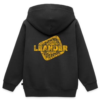 Stardust Leander - Kids Premium Organic Zip-up Hoodie - black - Back - AI Model Kid Male (0cm)
