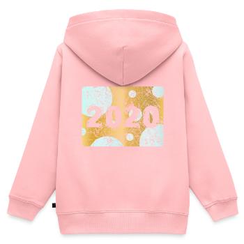 2020 - Kinder Premium Organic Zip Hoodie - Rosa - Hinten - AI Model Kid Female (0cm)