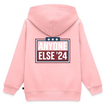 Élection Anyone Else 2024 - Sweat Premium à capuche zippé enfant bio - rose - Dos - AI Model Kid Female (0cm)