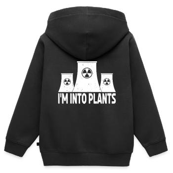 Ingénieur nucléaire Technologie nucléaire Énergie nucléaire - Sweat Premium à capuche zippé enfant bio - noir - Dos - AI Model Kid Male (0cm)