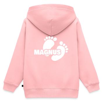 Geburt Magnus - Kinder Premium Organic Zip Hoodie - Rosa - Hinten - AI Model Kid Female (0cm)