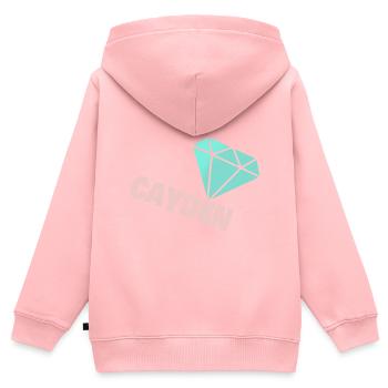 Noble Cayden - Sweat Premium à capuche zippé enfant bio - rose - Dos - AI Model Kid Female (0cm)
