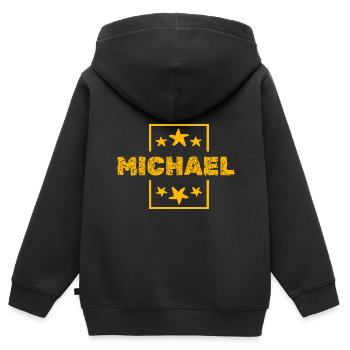 Gift for Michael - Kids Premium Organic Zip-up Hoodie - black - Back - AI Model Kid Male (0cm)