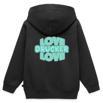 Printer as a saying - Kids Premium Organic Zip-up Hoodie - black - Back - AI Model Kid Male (0cm)