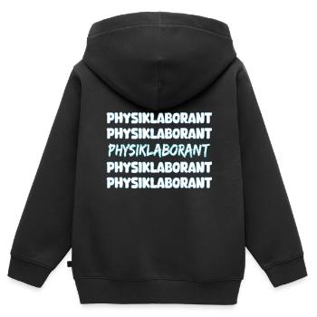 Job Physiklaborant - Kinder Premium Organic Zip Hoodie - Schwarz - Hinten - AI Model Kid Male (0cm)