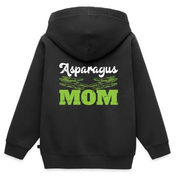 Spargel - Kinder Premium Organic Zip Hoodie - Schwarz - Hinten - AI Model Kid Male (0cm)