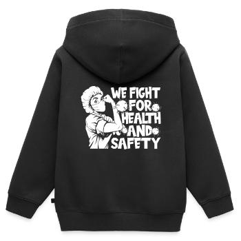 Infirmier - Sweat Premium à capuche zippé enfant bio - noir - Dos - AI Model Kid Male (0cm)