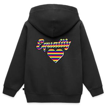 LGBT Equality - Kids Premium Organic Zip-up Hoodie - black - Back - AI Model Kid Male (0cm)