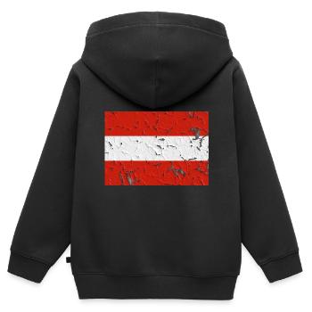 Gift for Austria - Kids Premium Organic Zip-up Hoodie - black - Back - AI Model Kid Male (0cm)