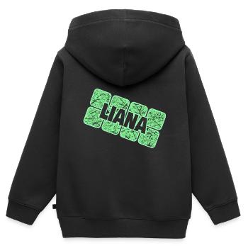 Liana als Vorname - Kinder Premium Organic Zip Hoodie - Schwarz - Hinten - AI Model Kid Male (0cm)