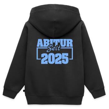 2025 - Kinder Premium Organic Zip Hoodie - Schwarz - Hinten - AI Model Kid Male (0cm)