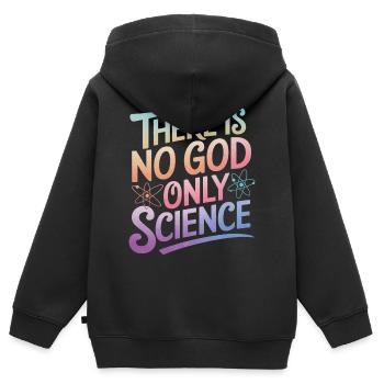 Atheismus Atheist Anti-Religion Agnostiker - Kinder Premium Organic Zip Hoodie - Schwarz - Hinten - AI Model Kid Male (0cm)