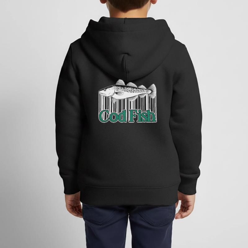 Cod Fish Cod Fish Vintage Kids Premium Organic Zip-up Hoodie