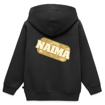 Gesundheit Naima - Kinder Premium Organic Zip Hoodie - Schwarz - Hinten - AI Model Kid Male (0cm)