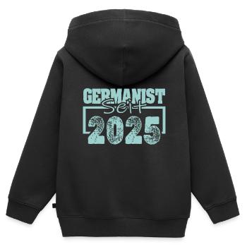 Berufung 2025 - Kinder Premium Organic Zip Hoodie - Schwarz - Hinten - AI Model Kid Male (0cm)