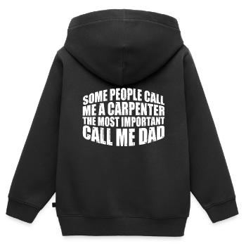 Certaines personnes m’appellent un charpentier 4 - Sweat Premium à capuche zippé enfant bio - noir - Dos - AI Model Kid Male (0cm)