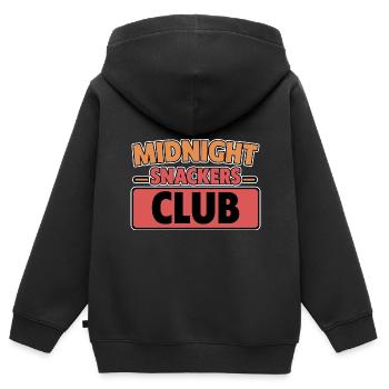 Club des grignoteurs de minuit 2 - Sweat Premium à capuche zippé enfant bio - noir - Dos - AI Model Kid Male (0cm)
