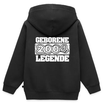Legendär 2004 - Kinder Premium Organic Zip Hoodie - Schwarz - Hinten - AI Model Kid Male (0cm)