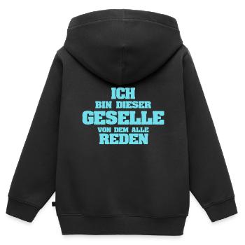 Beruf Geselle - Kinder Premium Organic Zip Hoodie - Schwarz - Hinten - AI Model Kid Male (0cm)