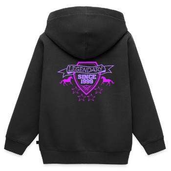 Legendär 1999 - Kinder Premium Organic Zip Hoodie - Schwarz - Hinten - AI Model Kid Male (0cm)