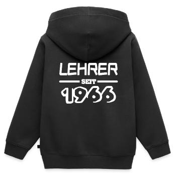 1966 1966 - Sweat Premium à capuche zippé enfant bio - noir - Dos - AI Model Kid Male (0cm)