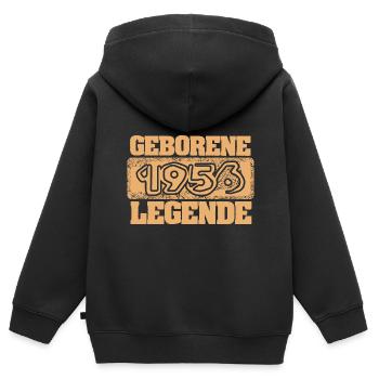 Proverbes 1956 - Sweat Premium à capuche zippé enfant bio - noir - Dos - AI Model Kid Male (0cm)