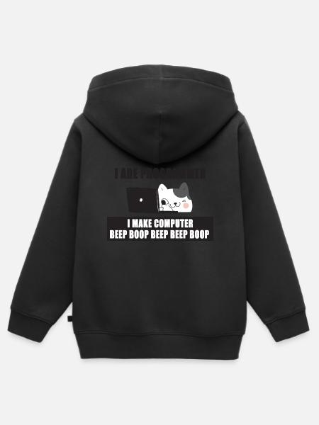 Ich bin Programmierer - Kinder Premium Organic Zip Hoodie -