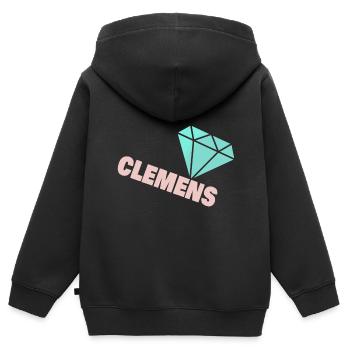 Precious Clemens - Kids Premium Organic Zip-up Hoodie - black - Back - AI Model Kid Male (0cm)